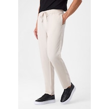 Back And Bond Beli Lastikli Rahat Kalıp Krem Jogger Pantolon Çok Renkli