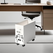 Trendooze Masa Altı Yardımcı Arabası, Beyaz, Pratik Mutfak/yatak Odası Beyaz