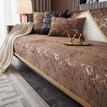 Novahub Kahverengi Yaldızlı Desen Hollandalı Kadife Kanepe Kapakları Kanepeler Havlu Kaym Koruyucu Slipcover Kanepe Koltuk Örtüsü 56988308 Kahverengi