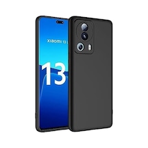 Xiaomi Mi 13 Lite İle Uyumlu Kılıf Kadife İç Yüzeyli Silikon Mi 13 Lite İle Uyumlu Z-mara Lansman Vieri Kılıf Siyah 50 x 22