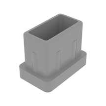 Cateksss 15x25 Mm Düz İç Profil Tapası Gri - 4 Lü Paket