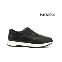Gönderi(R) Erkek Siyah Bağcıklı Hakiki Deri Comfort Sneaker Ddma80442139 Siyah