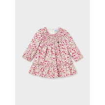 Mayoral Kız Bebek Çiçek Baskılı Fırfırlı Elbise Pembe 2946