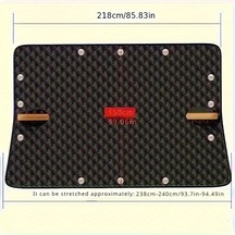 Elmpaly Siyah,238.0 148.01cm Manyetik Araba Örtüsü Ultraviyole Kar Tozu Korumalı Kalın Kışlık Don Örtüsü İç Ve Dış Mekan Kullanımı