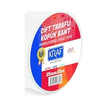 Kraft Çift Taraflı Köpük Bant 25 MM x 5 M