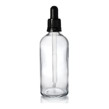 Şeffaf Cam Şişe 100 Ml Sıkmalı Damlalıklı Kapak 18 Mm 1530 Adet