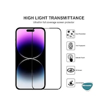 Apple İphone 16 Plus Tam Kaplayan Temperli Cam Ekran Koruyucu Siyah