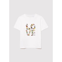 Mavi - Snoopy Baskılı Beyaz Tişört 7610243-70057 Beyaz