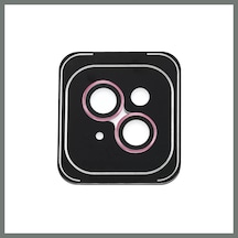 Bezos Joko İphone 14 Uyumlu Pvd Metal Kamera Lens - Pembe Mmbz