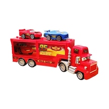 Şimşek Mcqueen Çek Bırak Oyuncak 2 Arabalı Taşıyıcı Tır 34 Cm