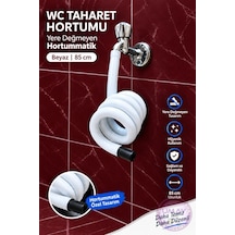 Wc Hortum Matik Taharetmatik Hortummatik Beyaz Yere Değmeyen Wc Duş Hortumu