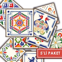 Kendinden Yapışkanlı Oyun Desenli Pvc Karo 15x15 Cm 5 Li Paket