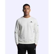 Kappa Talie Crewneck Erkek Beyaz Regular Sweatshirt