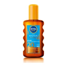 Nıvea Sun Spf20 Güneş Koruyucu Ve Bronzlaştırıcı Vücut Sprey 200ml,suya Dayanıklı, Doğal Bronzluk, Uva Uvb Sku: Smg8690010414748 Açık Bej