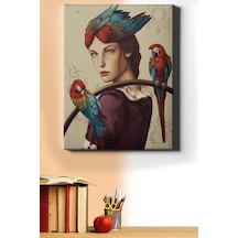 Webstyle Sayılarla Boyama Seti Kasnaklı Bir Güzelin Kuşları 40 X 50 Cm