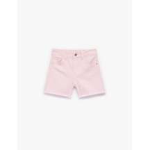 Koton Pamuklu Cepli Düz Kesim Jean Şort Pembe 6skg40006ad Gül