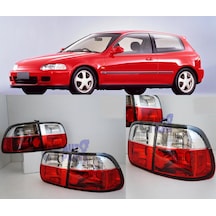 Honda Civic 1992-1995 H.b 3.kapı Kırmızı Beyaz Stop