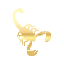 Akrep Araba Sticker 17x17 Cm Gold