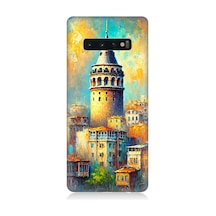 Samsung Galaxy S10 Uyumlu Galata Da Renkli Işıklar Desenli Silikon Kılıf Çok Renkli