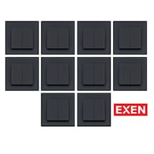 Exen Füme Komütatör Mekanizma Çerçeve Dahil 10adet ANAHTAR