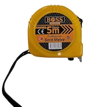Boss Profesyonel Plastik Çerçeveli Şerit Metre 5 Metre X 25 Mm