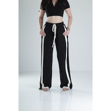 Cocopelli Yan Şerit Detaylı Siyah Oversize Eşofman Coc1325
