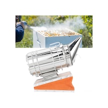 Geeroyoo Arı Bakımı İçin Paslanmaz Çelik Ve İnek Derisi Fumigatör - Yanma Korumalı, Taşınabilir Ve Güvenli Duman Üreteci