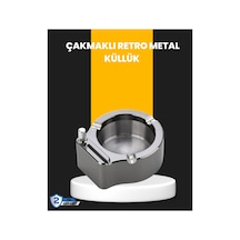 Tek Najma Yuvarlak Çakmaklı Küllük Dayanıklı Metal Yapı Yeni
