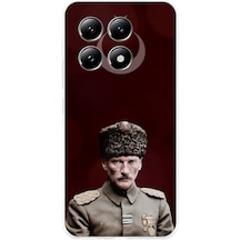 Xiaomi Mi 14t Uyumlu Ay Yıldız Ve Başkomutan Atatürk Baskılı Silikon Kılıf Renkli
