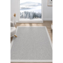 Sisal Prime Gri Krem Mavi İskandinav Yıkanabilir Bordürlü Halı Kilim Balkon Teras Koridor Halısı 1148