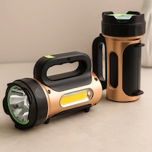 Lexroo 10w Solar & Usb Şarjlı 2in1 El Feneri - Renkli Smd Led