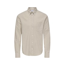 Jack & Jones Only & Sons 22034511 Erkek Gömlek Bej