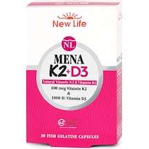 New Life Mena K2+D3 Takviye Edici Gıda 30 Kapsül