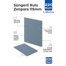 115 Mm Süngerli Rulo Zımpara 220 Kum 1 Metre Esnek Destek Tabanlı