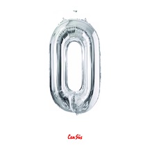 Rakam Folyo Balon Gümüş 102cm 40inç 0