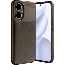 Newface Honor 400 Kılıf Auto Focus Karbon Kapak - Kahverengi