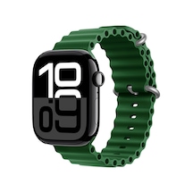 Watch 10 42mm Uyumlu Ogaa Krd-75 Silikon Kordon-koyu Yeşil
