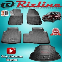 Honda Crv 3D Paspas + Bagaj Havuzu Siyah 2013-2017 Arası Rizline