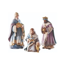 Avalon Gallery Noel İçin Doğum Setleri - İç Mekan Beytüllahim Geceleri Doğum Sahnesi, 3 Parça, 3 Kral 1