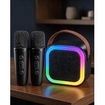 Taşıma Askılı Led Işıklı Bluetooth Hoparlör Çift Mikrofonlu Bls97-5