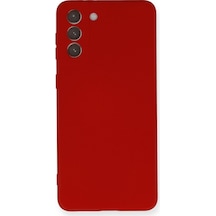 Newface - 24 - Samsung Galaxy S21 Plus Kılıf Nano İçi Kadife Silikon - Edntrend - - Kırmızı