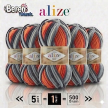Süperlana Maxi Batik - 8020 - 5'li Paket - 100gr/100m - El Örgü İpi - Atkı Yelek Kazak İpi