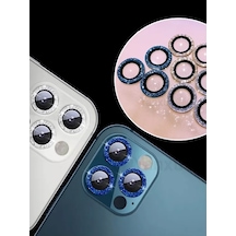 BİNANO Apple Uyumlu iPhone 12 PRO DIAMOND MAVİ CAMERA KORUYUCU