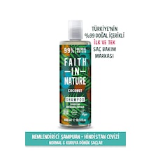 Faith in Nature %99 Doğal Nemlendirici Şampuan Hindistan Cevizi Normal & Kuruya Dönük Saçlar İçin 400 ML