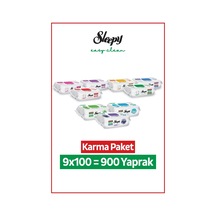 Sleepy Easy Clean Yüzey Temizlik Havlusu & Mendili 9x100 Karma Paket Tekli