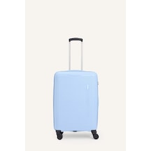 Defacto Unisex Sert Kapaklı Orta Boy Valiz H2407axnsbe813 Mavi-be813