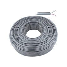 Lan Ln-tel44 Gri 2 Li Flat Köken 100 Metre Telefon Kablosu