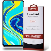 Xiaomi Redmi Note 9 ile Uyumlu Kırılmaz Temperli Ekran Koruyucu Cam Ekonomik 3'lü Paket
