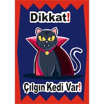 Dikkat Kedi Var 25x35 Cm Galvaniz Saç 0,4 Mm