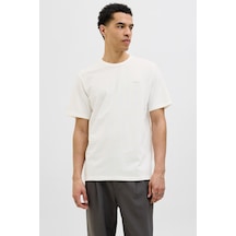 Jack & Jones 12276801 Jprblualves Ss Tee Erkek T-shirt Cloud Dancer